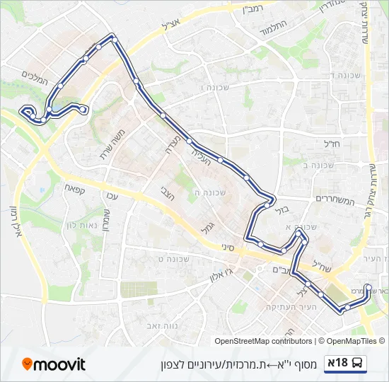 18א Bus Line Map