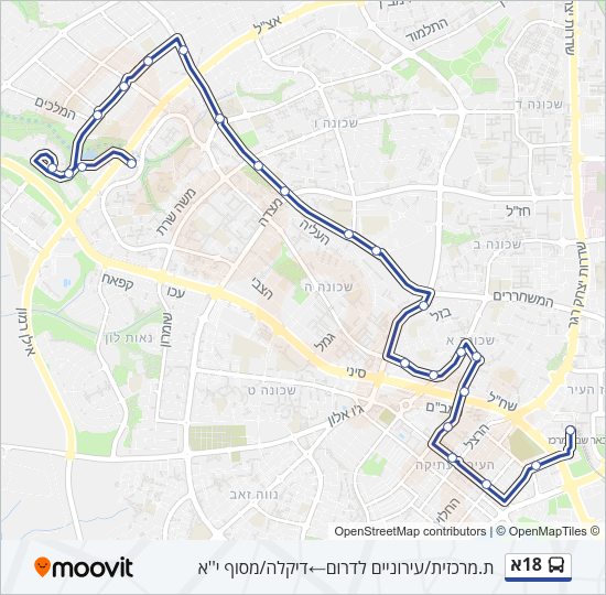 18א Bus Line Map