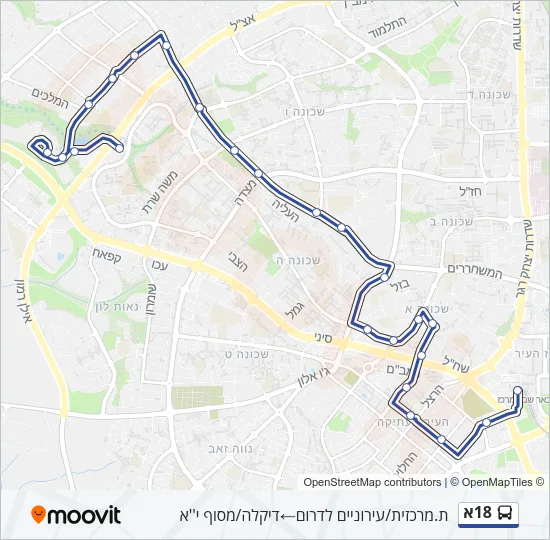 18א Bus Line Map