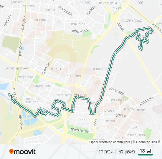 18 Bus Line Map