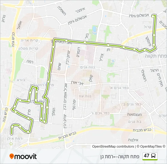 47 Bus Line Map