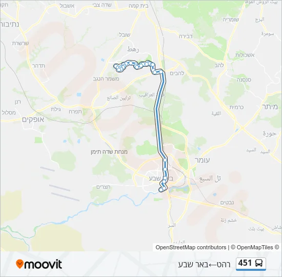 451 Bus Line Map