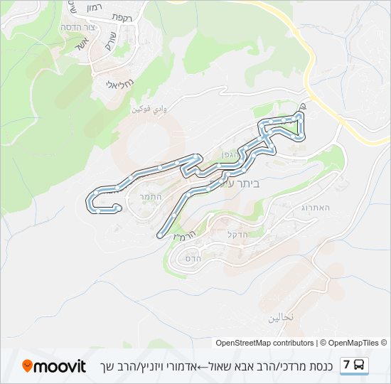 Автобус 7: карта маршрута