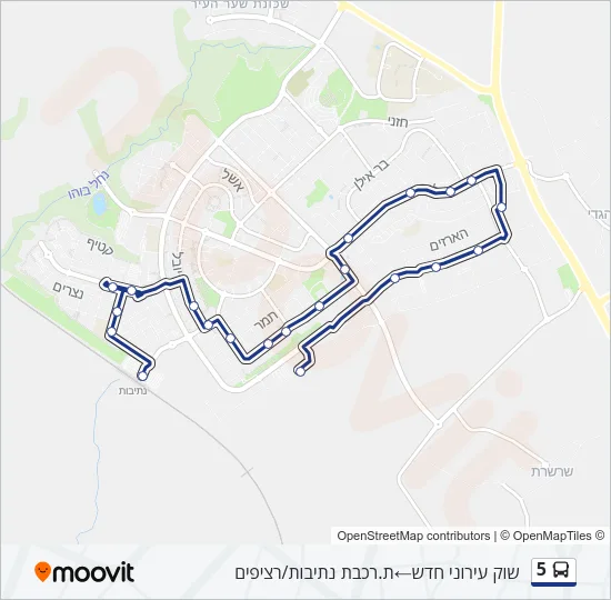 5 Bus Line Map