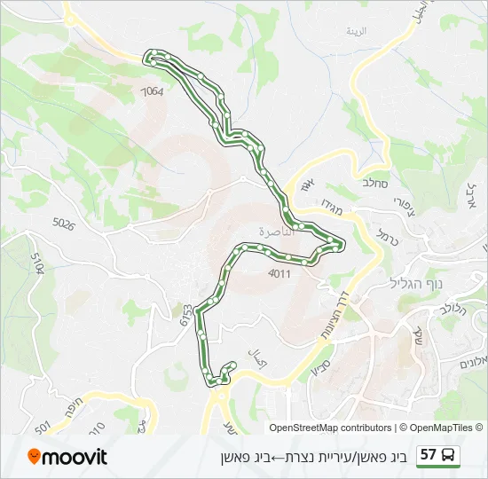 57 Bus Line Map