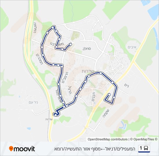 1 Bus Line Map