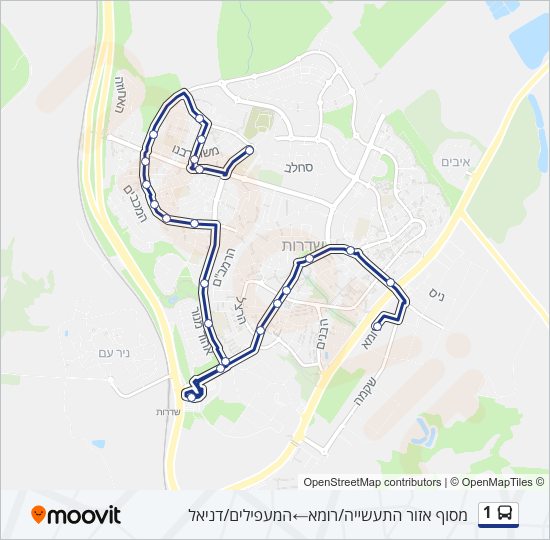1 Bus Line Map