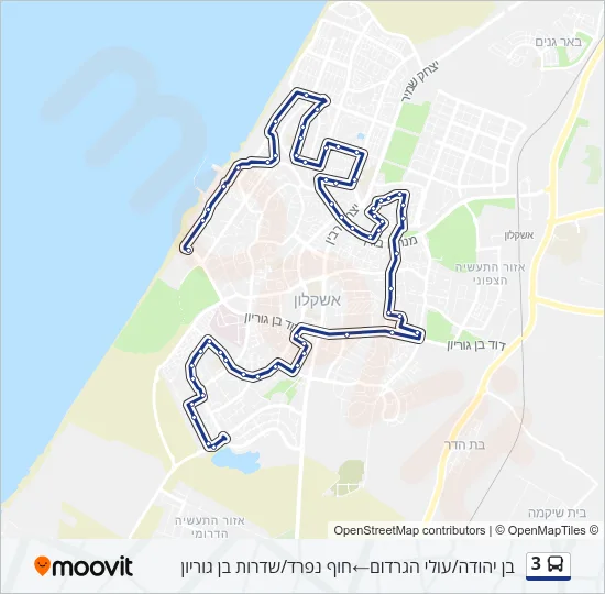 3 Bus Line Map