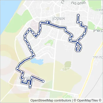 1א Bus Line Map