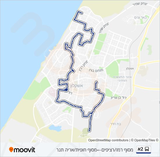 2א bus Line Map