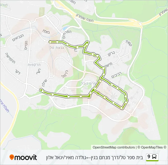9 Bus Line Map
