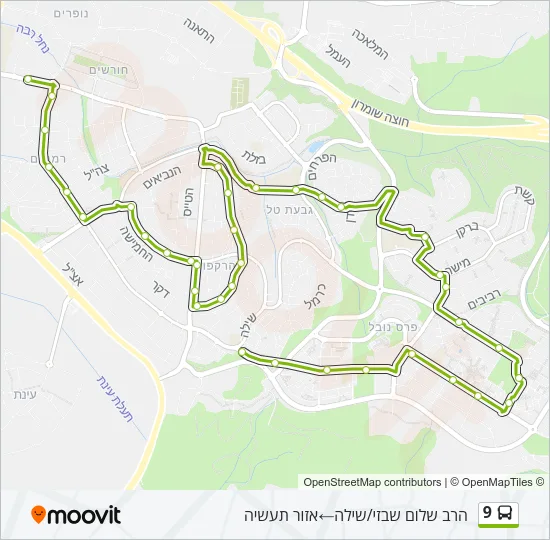 9 Bus Line Map