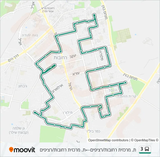 Автобус 3: карта маршрута