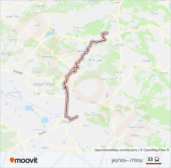 33 Bus Line Map
