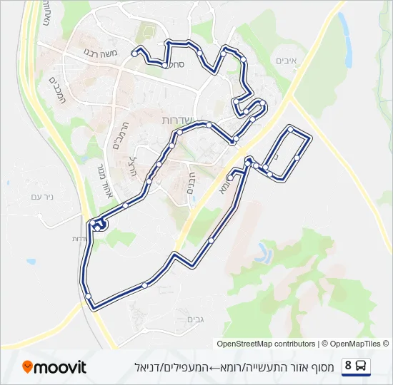 8 Bus Line Map