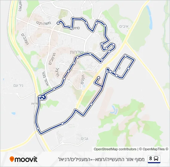 Автобус 8: карта маршрута