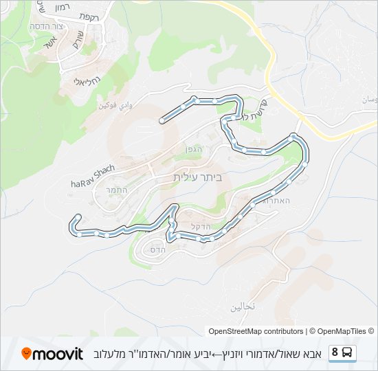 8 Bus Line Map