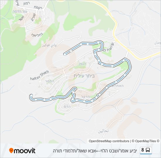 8 Bus Line Map