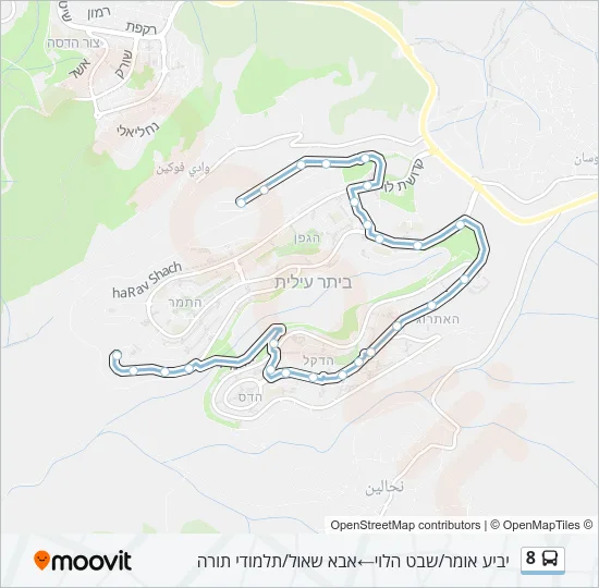 8 Bus Line Map