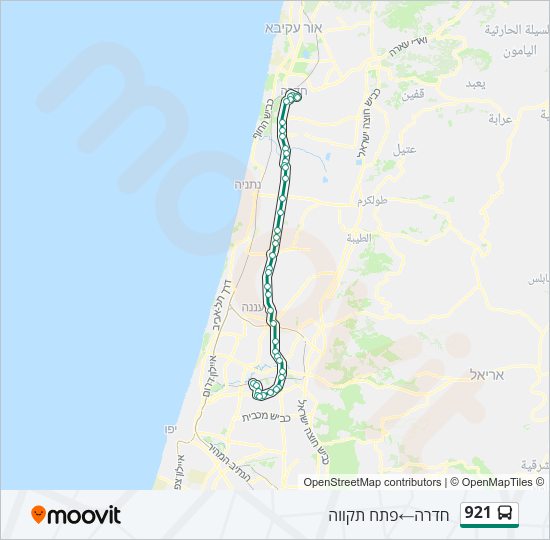 921 bus Line Map