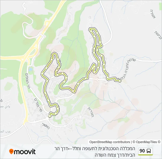 90 Bus Line Map