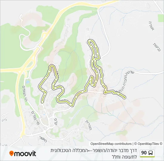 90 Bus Line Map