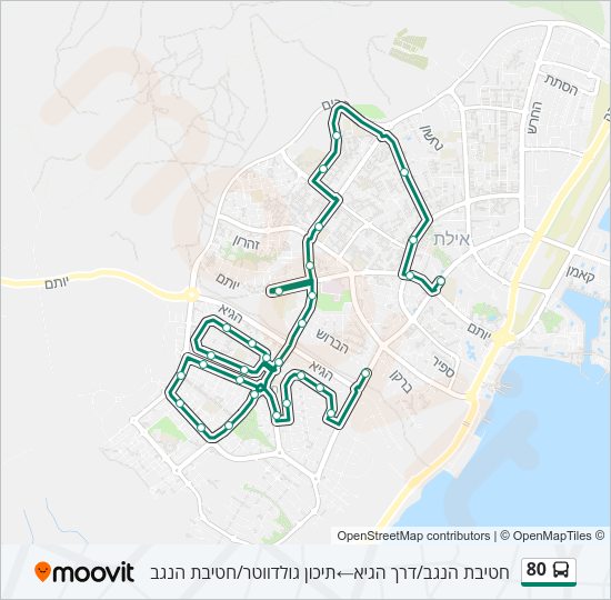 80 Bus Line Map
