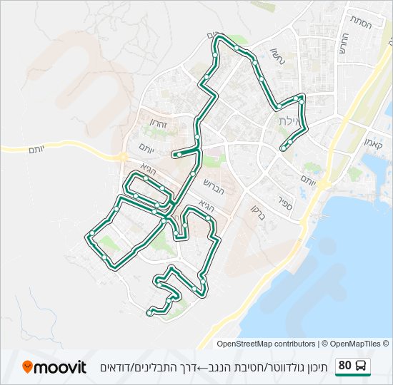 80 Bus Line Map