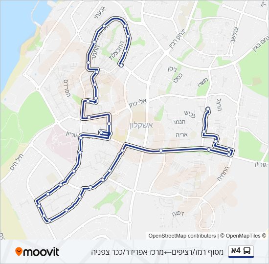 4א Bus Line Map