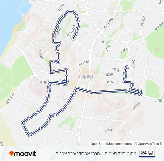 4א Bus Line Map