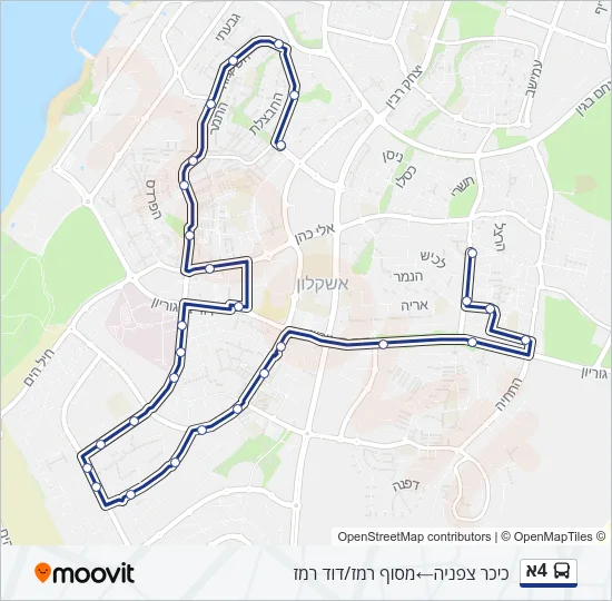 4א Bus Line Map