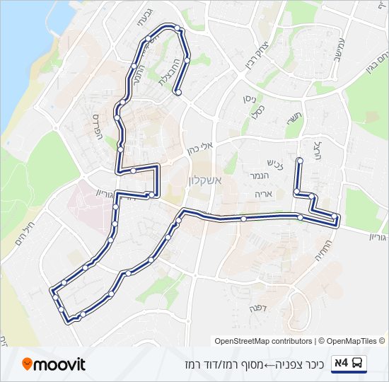 4א bus Line Map