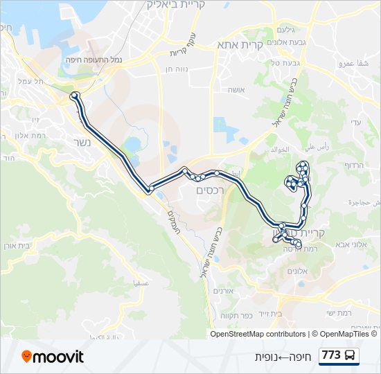 773 Bus Line Map