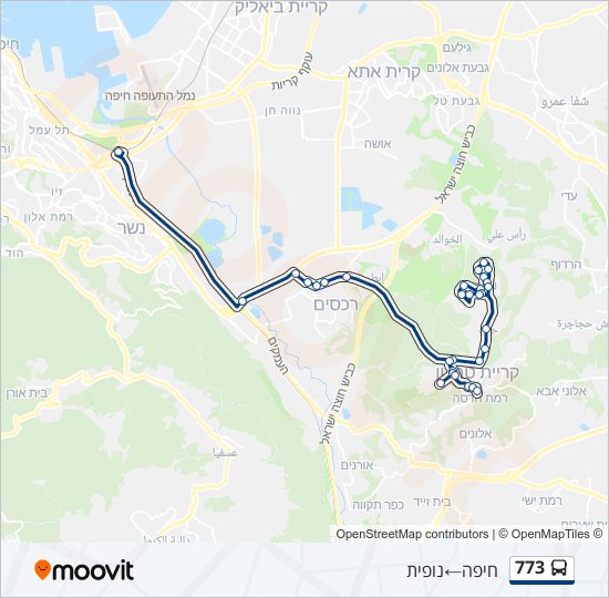 Автобус 773: карта маршрута