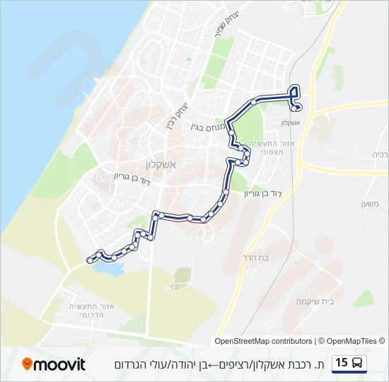 Автобус 15: карта маршрута