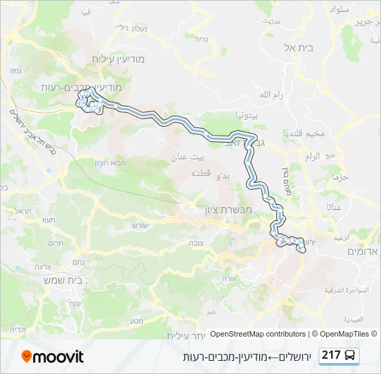 217 Bus Line Map