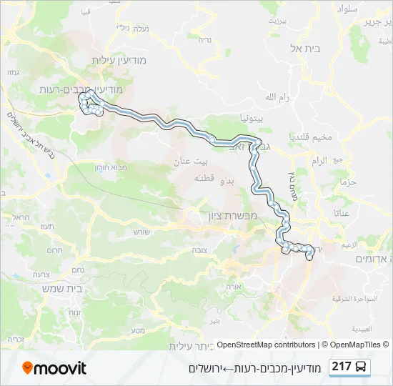 217 Bus Line Map