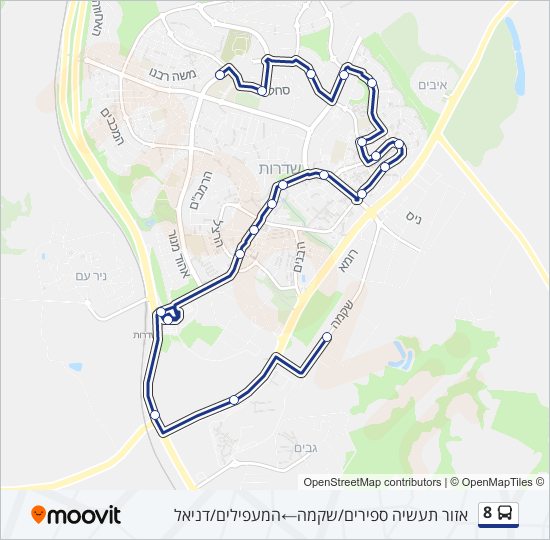 8 Bus Line Map