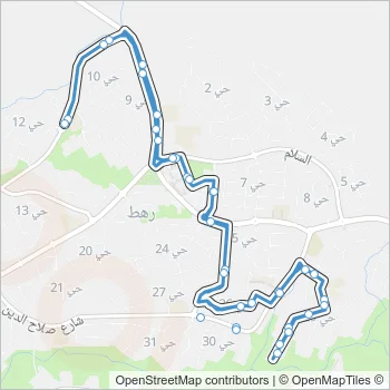 5 Bus Line Map