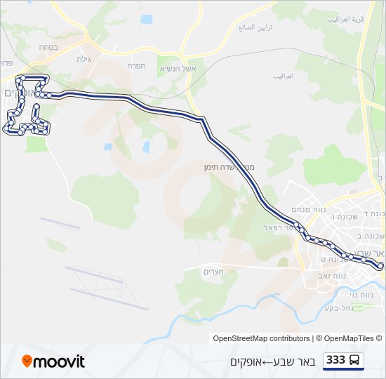 Автобус 333: карта маршрута