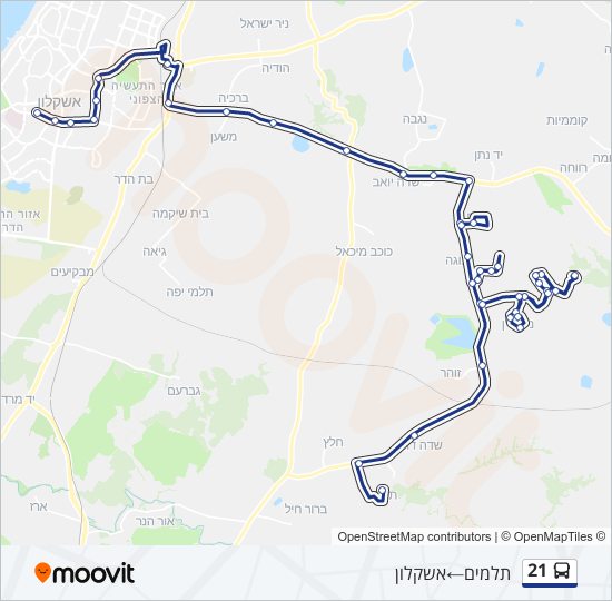 21 bus Line Map