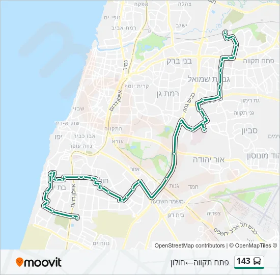 143 Bus Line Map