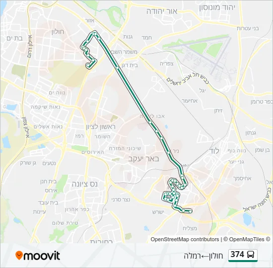 374 Bus Line Map