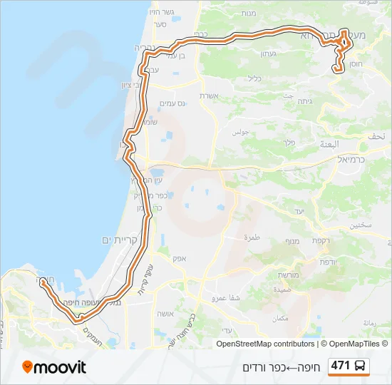 471 Bus Line Map