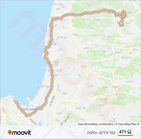471 Bus Line Map