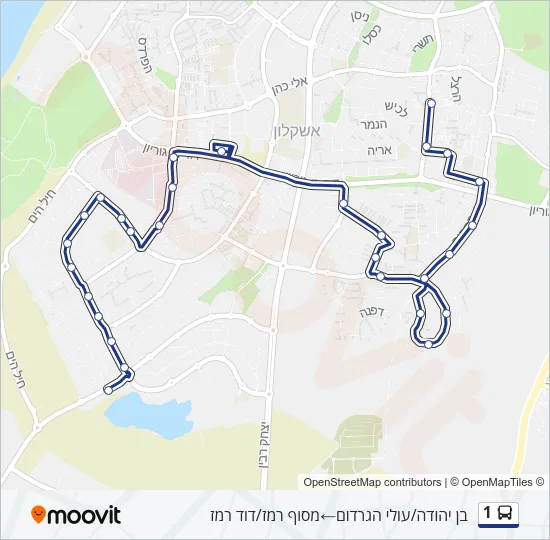 1 Bus Line Map