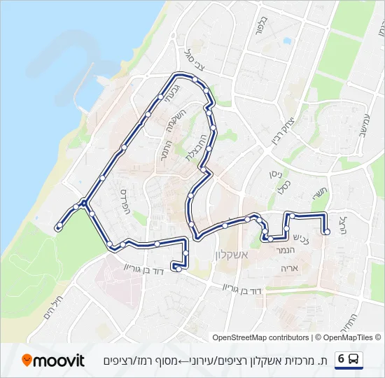Автобус 6: карта маршрута