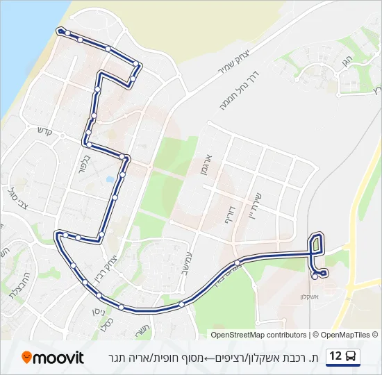 Автобус 12: карта маршрута