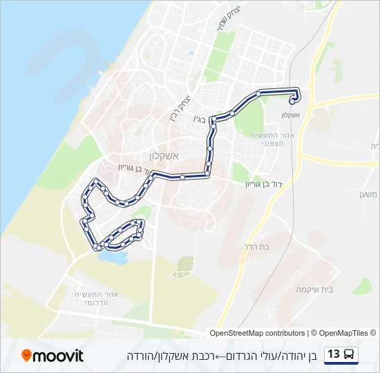 13 Bus Line Map