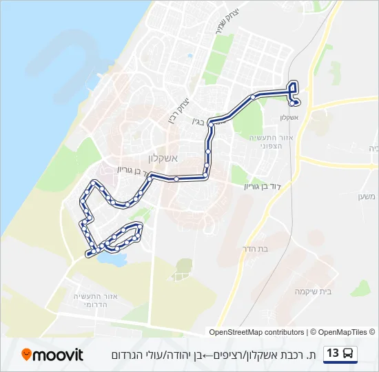 13 Bus Line Map